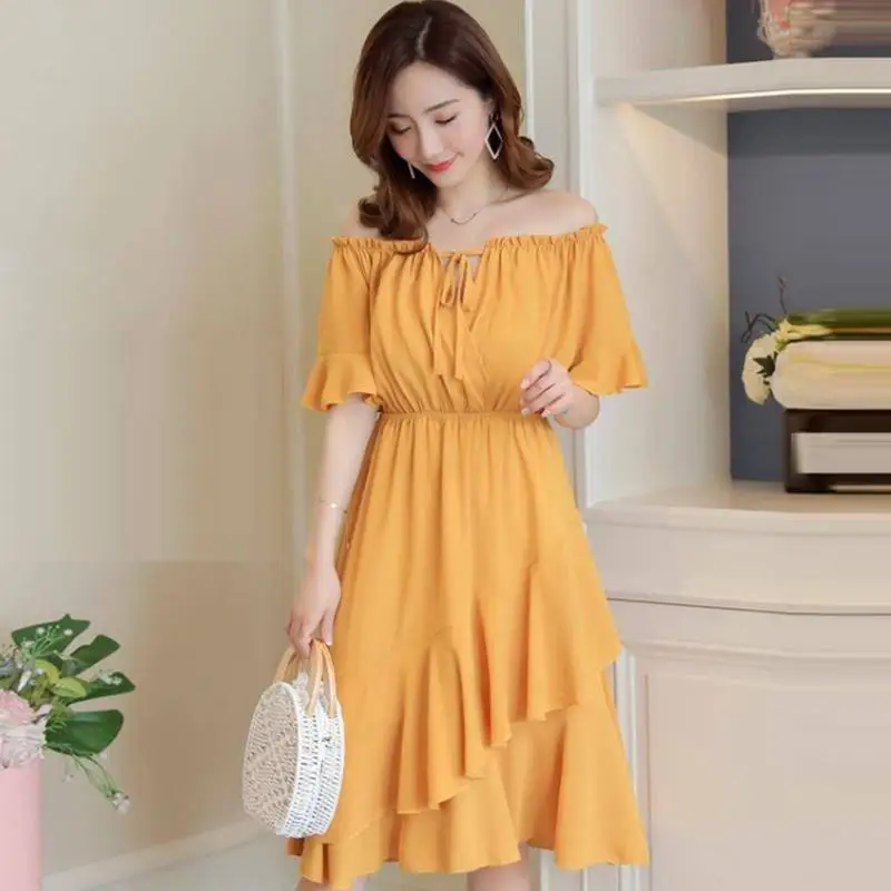

2019 New Summer Pregnant Women Chiffon Solid Ruffles Dress Maternity Dresses Clothes Vestidos Pregnancy Dress Photography S165