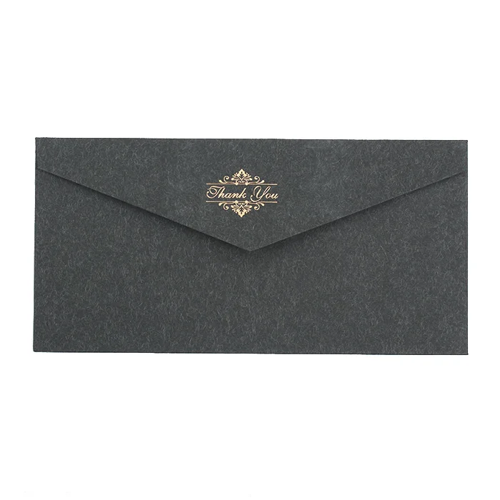 22*11 см винтажная цветная позолота чистая крафт-бумага конверты свадебные приглашения конверт поздравительные открытки Ретро подарок конверт - Цвет: tang-hei