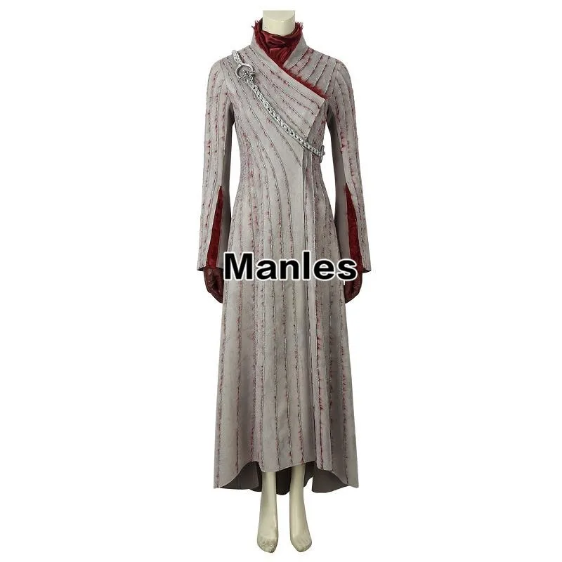 Winter Dragonstone Dress Cosplay Costume of Daenerys Targaryen - Game of Thrones Season 8 for Halloween and Carnival Party image 3