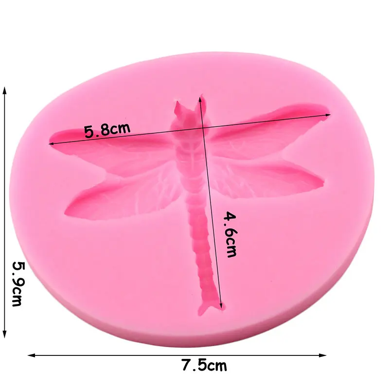 Dragonfly Insect Silicone Mold Clay Resin DIY Fondant Chocolate Candy Cake Decor