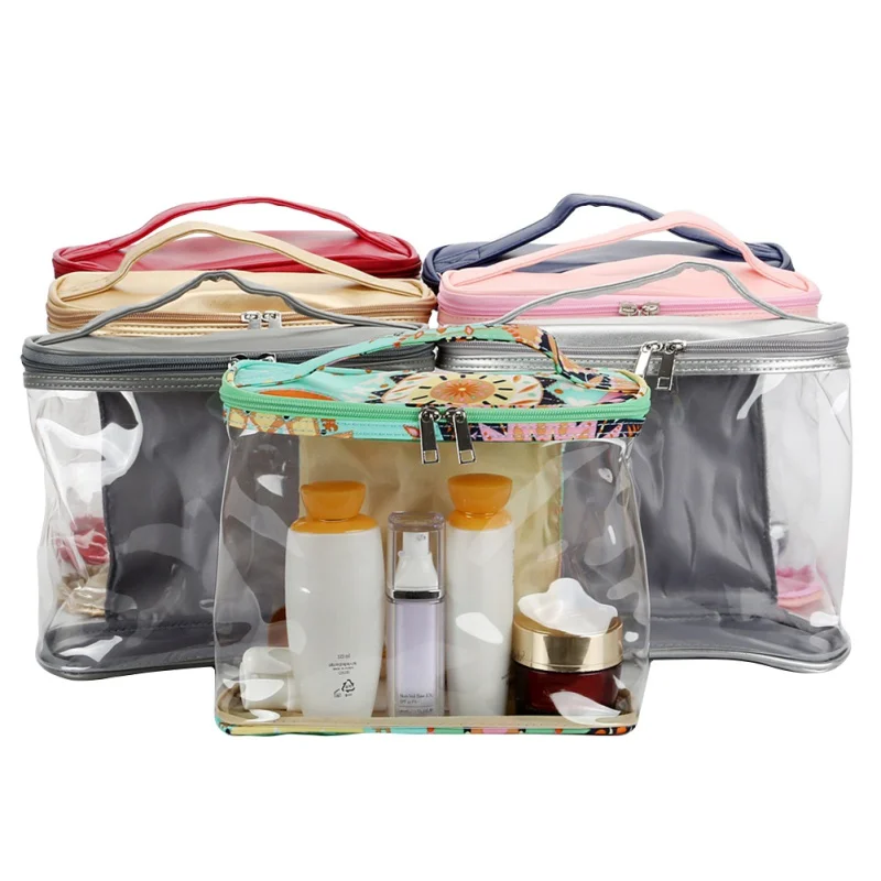 

PVC Handbag Transparent Square Bag Travel Accessory Package Outdoor Waterproof Bag.PVC Handbag Transparent Square Bag Travel Acc