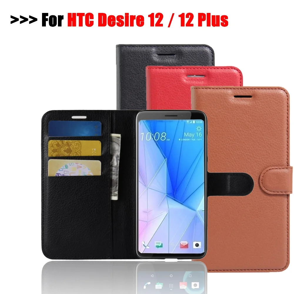 Чехол для htc Desire 12 откидной бумажника книга кожаный чехол мобильного телефона Coque