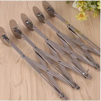 

wholesale 10 PCS/lot free shippingMultiple rounds stainless steel pizza knife /adjustable pizza tool baking utensils cut knife