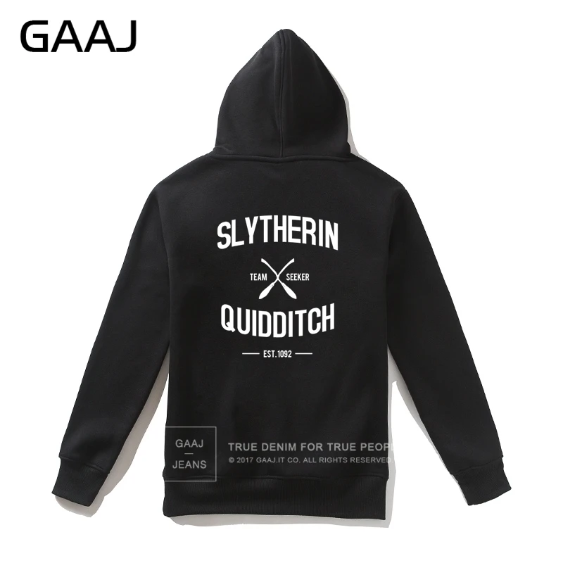 GAAJ "Slytherin Quidditch Team" с принтом букв, мужская толстовка с капюшоном, Женская Повседневная Уличная одежда, толстовки, пальто, повседневная мужская куртка, новая куртка