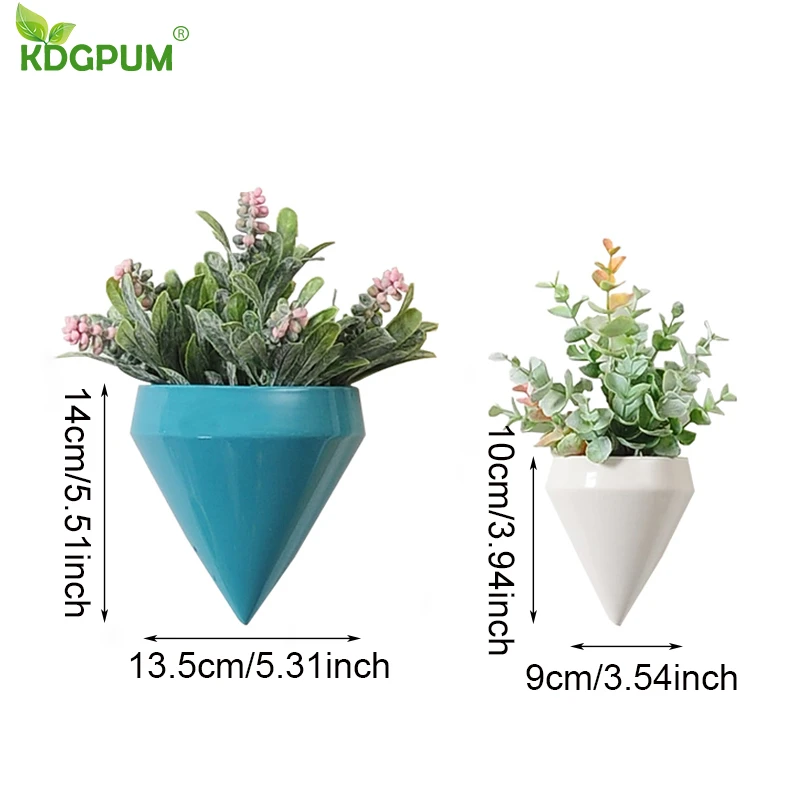 Billige Kreative Hause Nostalgischen Geometrische Keramik Blumentopf Simulation Blume Anordnung Kunst Blume Topf Garten Wand Dekoration