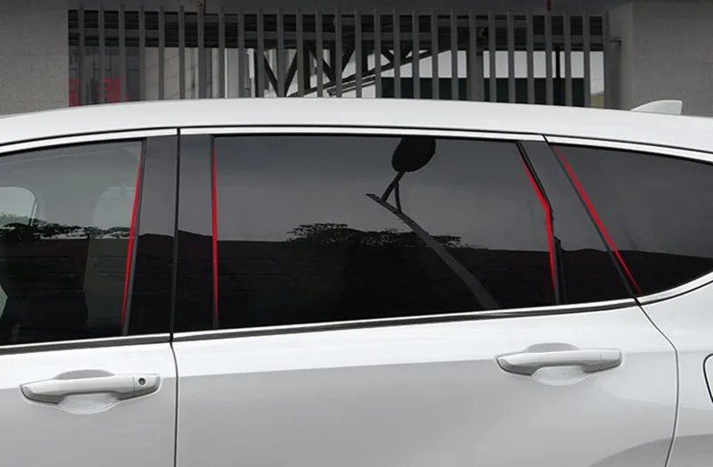 6 шт./компл. окна автомобиля Колонка защитные наклейки окна декоративная колонна Стикеры для обклейки автомобиля подходит для Хонда сrv