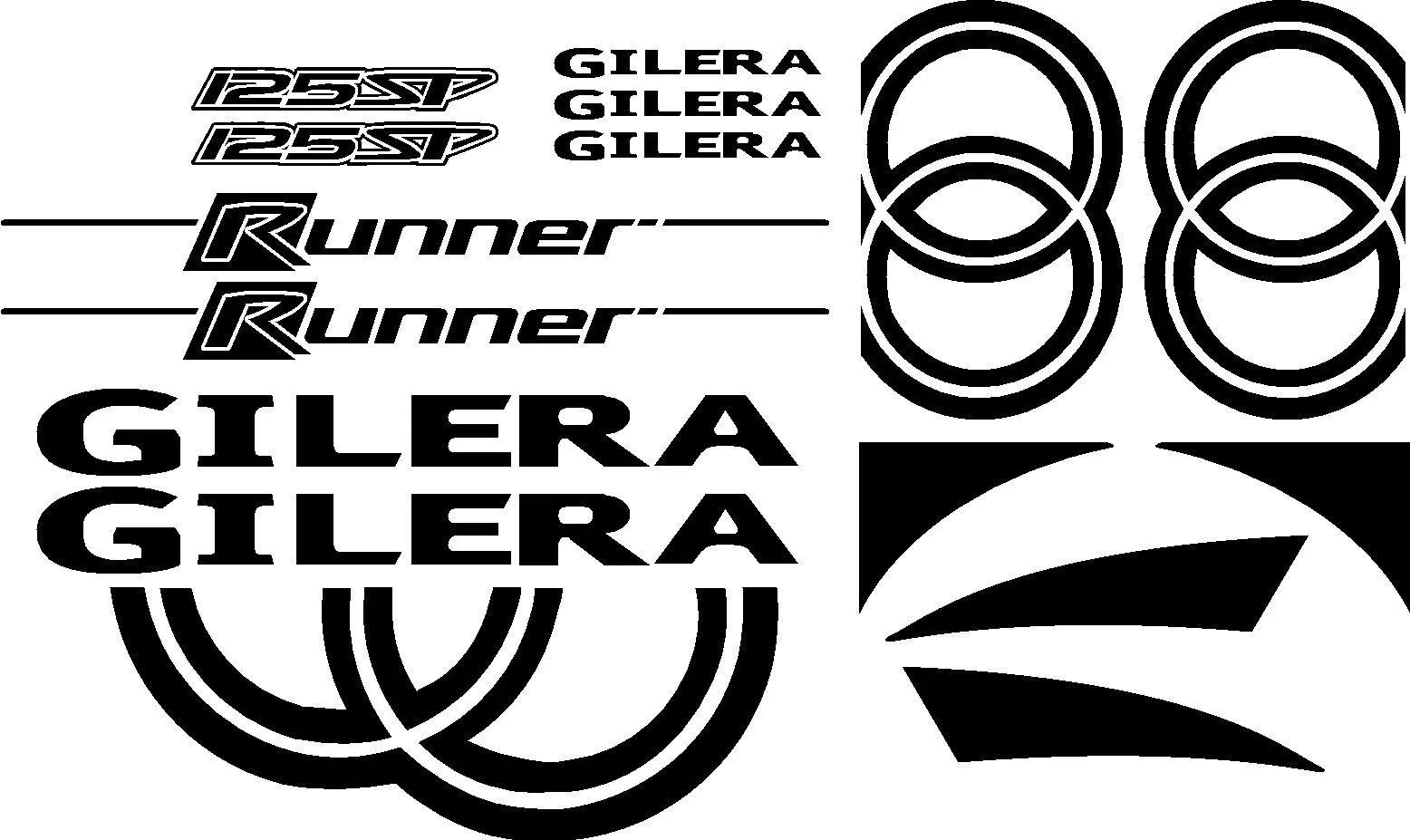 

For Gilera SP Runner 125 SP125 125SP Scooter Moped Decals Stickers Graphics