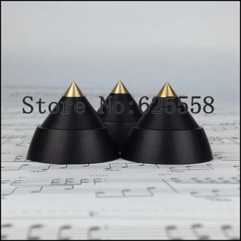 

4 Pair 23mm*19mm Ebony tube amp speaker amplifier CD HIFI shock spikes diy amplifier wood feet spikes self-adhesive