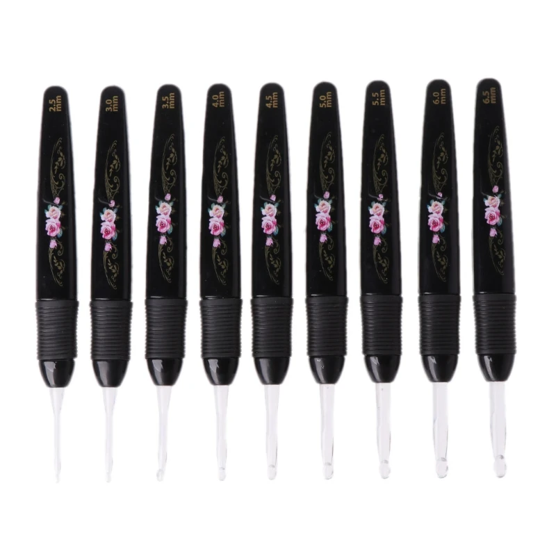 

1Pc LED Crochet Hook Light Up Knitting Needles Weave Sewing Tool Craft 2.5-6.5mm