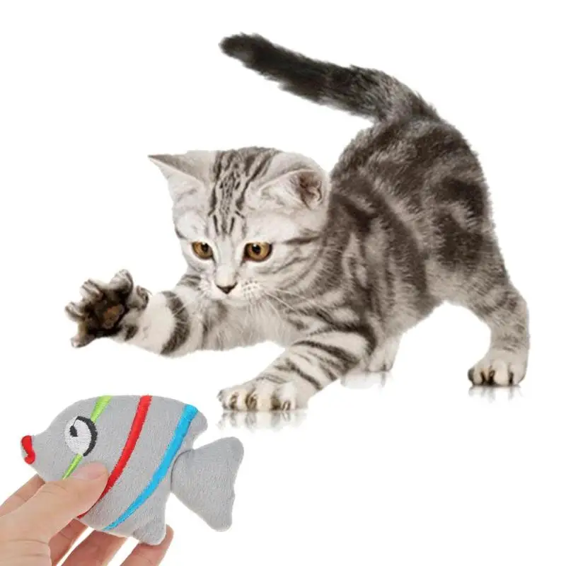 Кошачья мята, плюшевая Рыбка, котенок, Когтеточка, игрушки для Интерактивная кошачья мята, кошачья мята, плюшевая рыбка