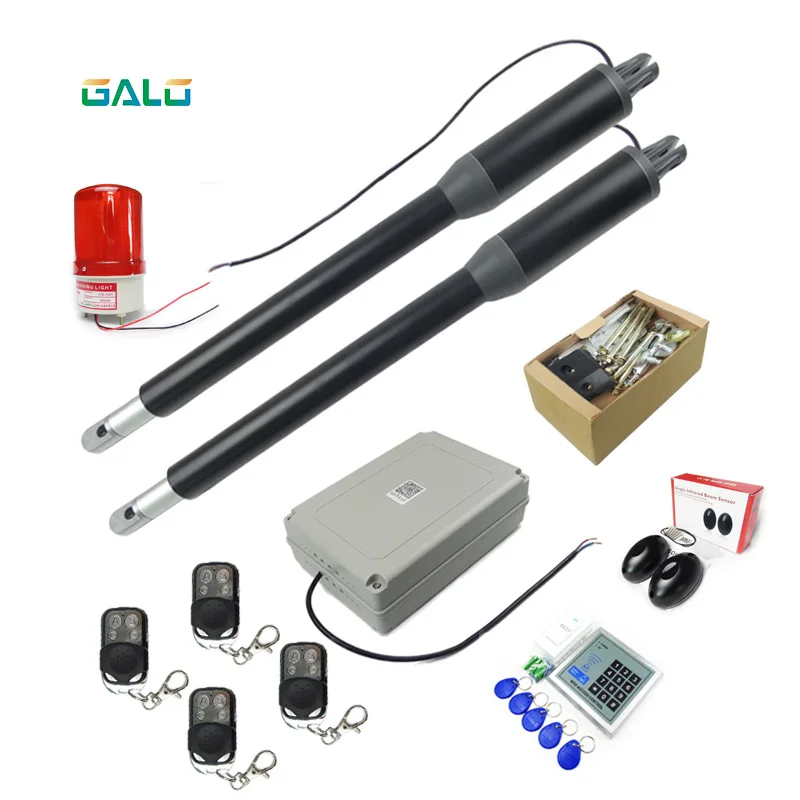

GALO leaf Electric Linear Actuator Engine Motor System GSM Automatic Swing Gate Opener support Backup Battery