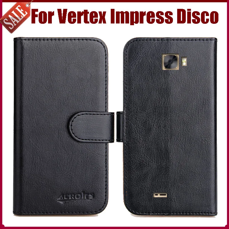 

Hot Sale! Vertex Impress Disco Case New Arrival 6 Colors High Quality Flip Leather Protective Cover Case Phone Bag