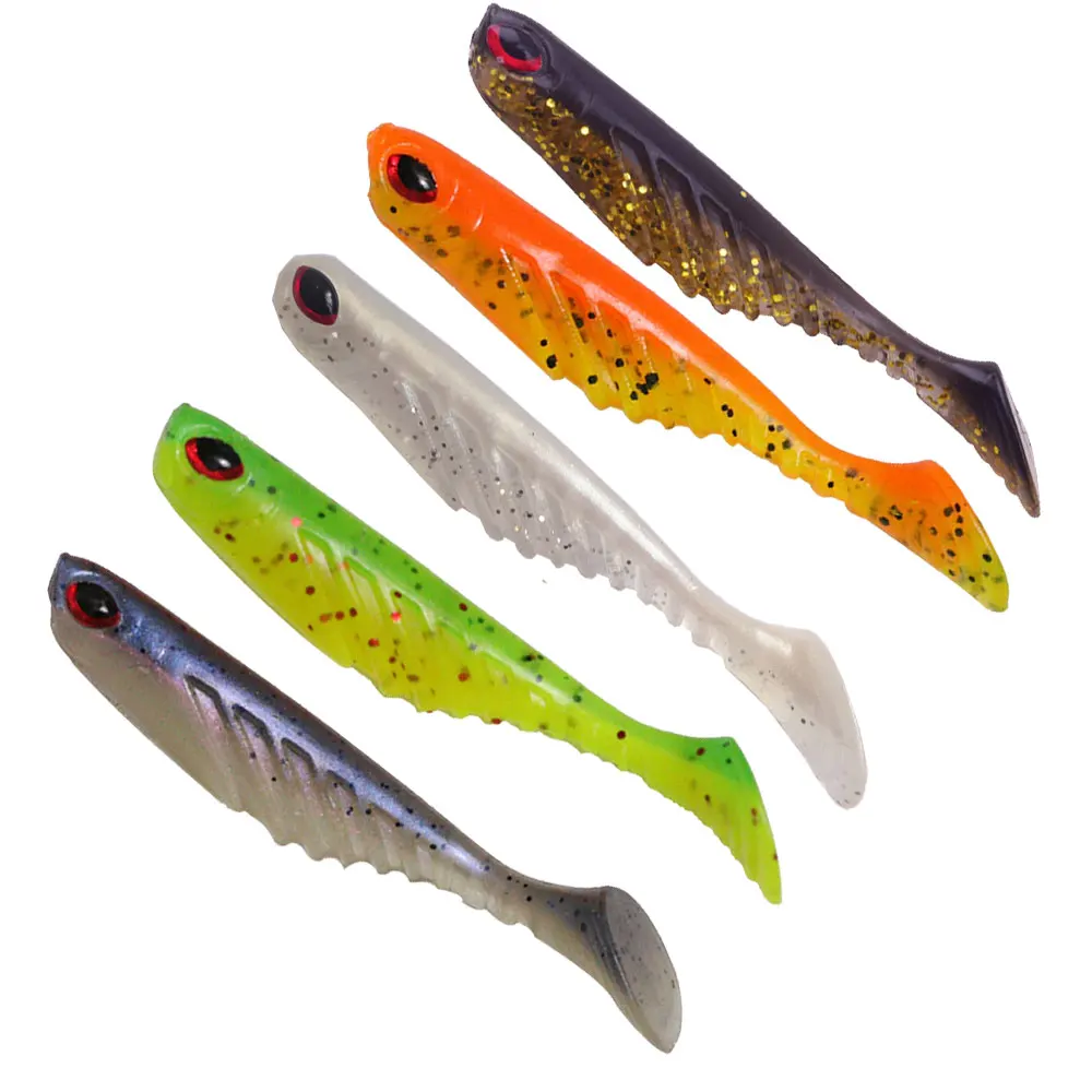 Hexakill 5pcs/lot 7cm 2.9g Worm Soft Lures Artificial Fishing Baits Wobbler  Carp Fishing Tackle Shad Silicone