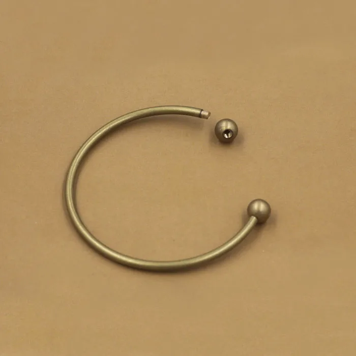 

60mm Open Cuff Brangle Settings Blank Bases Brass Screw Round Ball Bracelet European Charms Findings DIY Making Multi-color