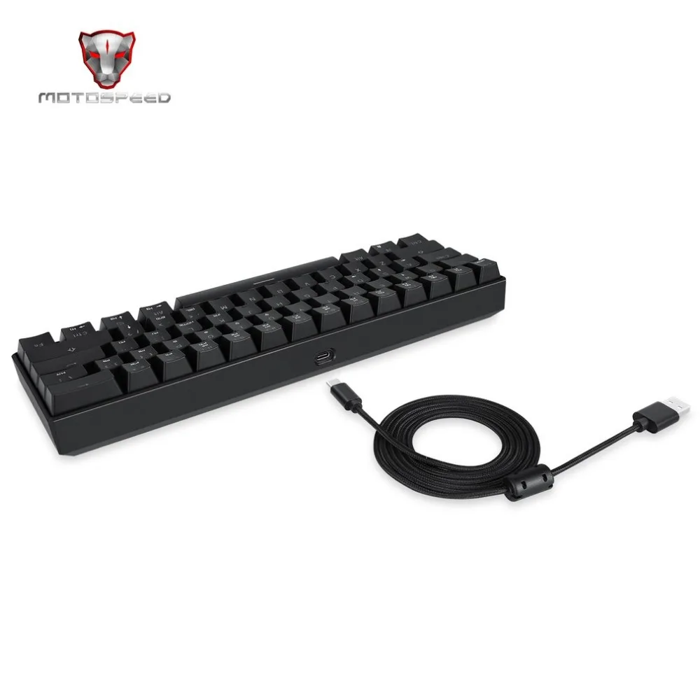 

Motospeed 61 Keys Mechanical Keyboard RGB LED Backlight Wired Gaming Keyboard for PC Desktop Tablets Hot Sale Free Drop Shipping