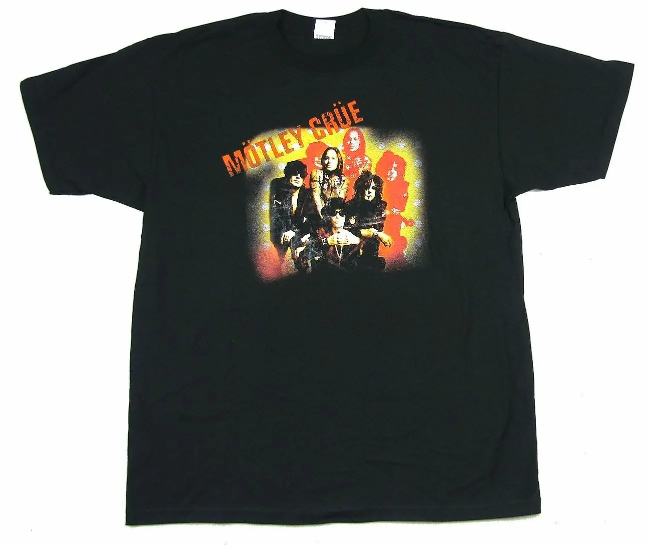 С надписью Mötley Crüe красный Белый &amp Crue 2005 Tour черная футболка новый официальный