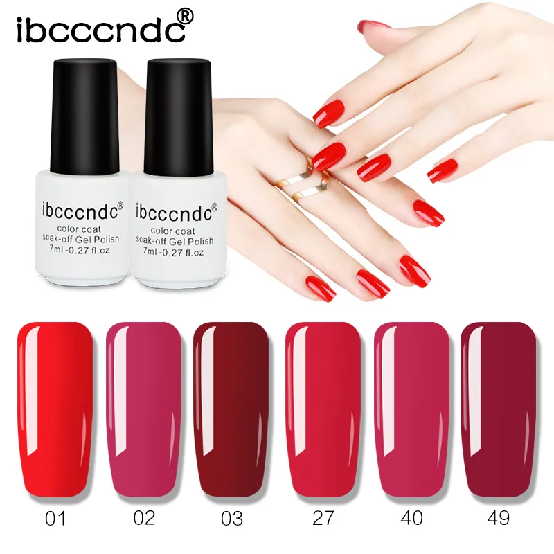 

7ml IBCCCNDC Gel Nail Polish UV LED Nail Polish Lacquer Need Base Top Coat Primer Varnishes Nails Lacquer Vernis Gelpolish Lak