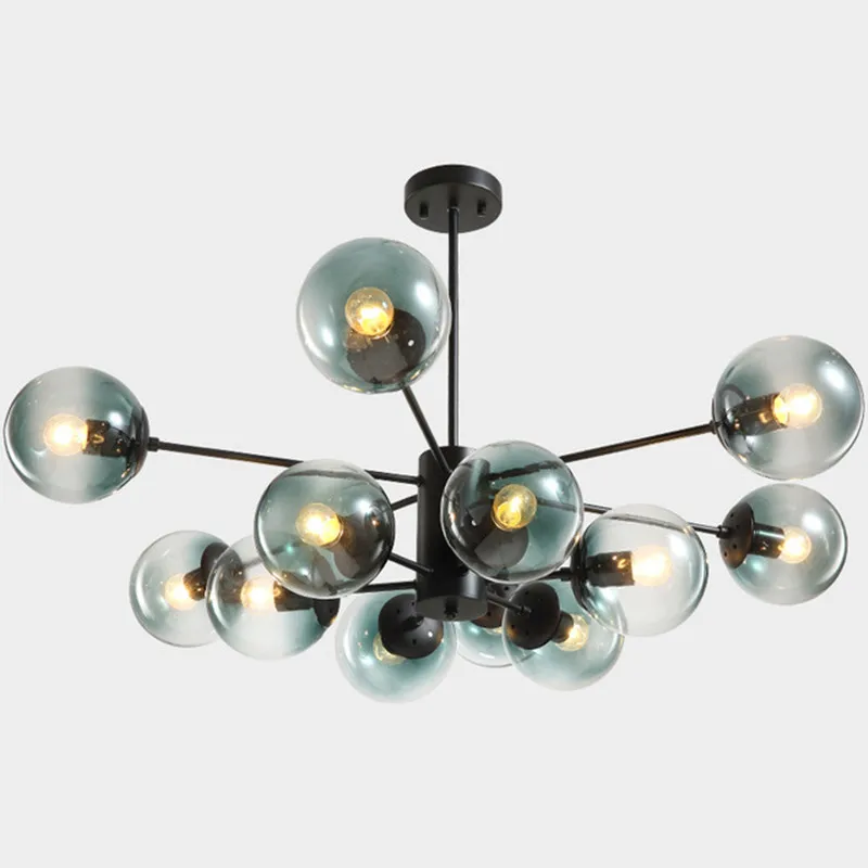 

Modern chandelier led bulbs glass ball pendant lamps kitchen hanglamp for living room dinning room Kitchen fixtures