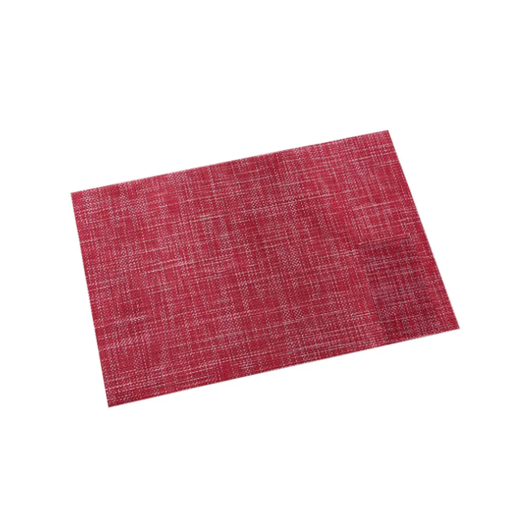 Таблица изоляционный коврик в западном стиле Еда тканые прямоугольный материал, прочный и легко чистая салфетка под столовый прибор красный 30x45 см Z30530