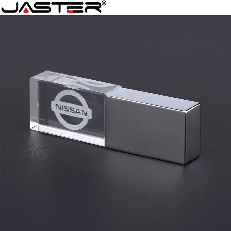 

JASTER nissan crystal + metal USB flash drive pendrive 4GB 8GB 16GB 32GB 64GB 128GB External Storage memory stick u disk