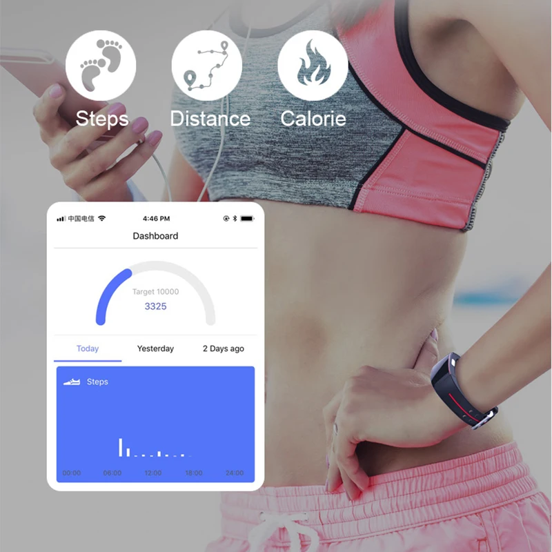  KAIHAI ECG PPG smart band bracelet electrocardiograph heart rate monitor blood pressure Heart rate  - 33049156906