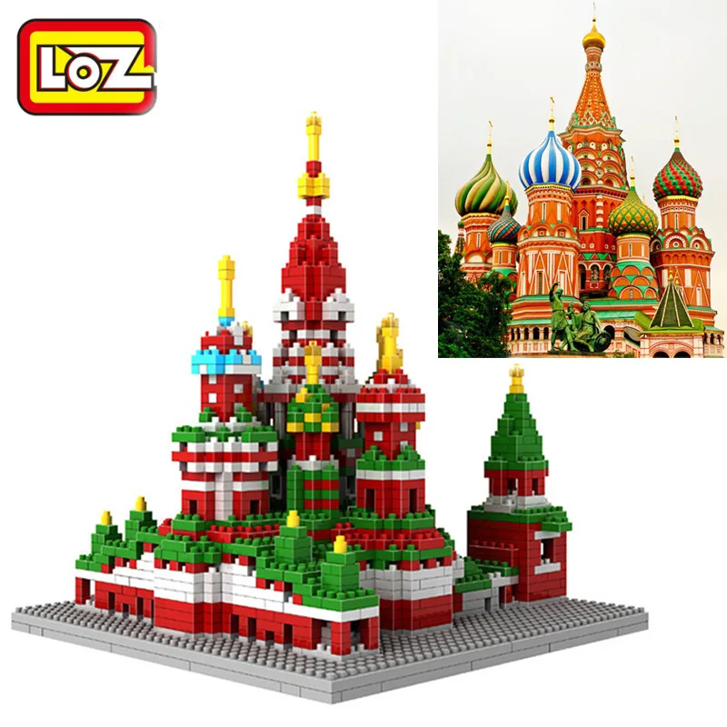 

Loz Diamond Blocks World Famous Architecture Saint Basil's Cathedral Church Mini 3D Model Building Blocks Assembly Bricks Toys