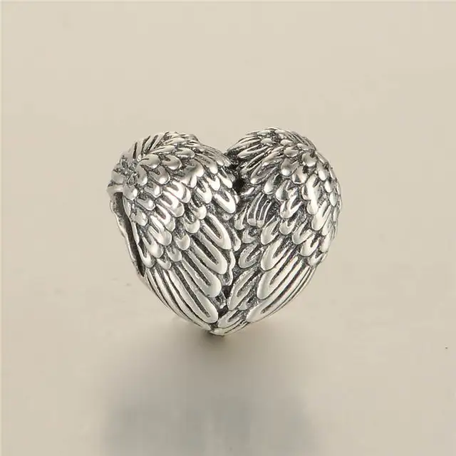 Angelic Feathers Heart Charms Vintage Angel Wing Charm 925 Sterling Angelic Feathers Heart Charms Vintage Angel Wing Charm 925 Sterling Silver Jewelry Fits Pandora Bracelets
