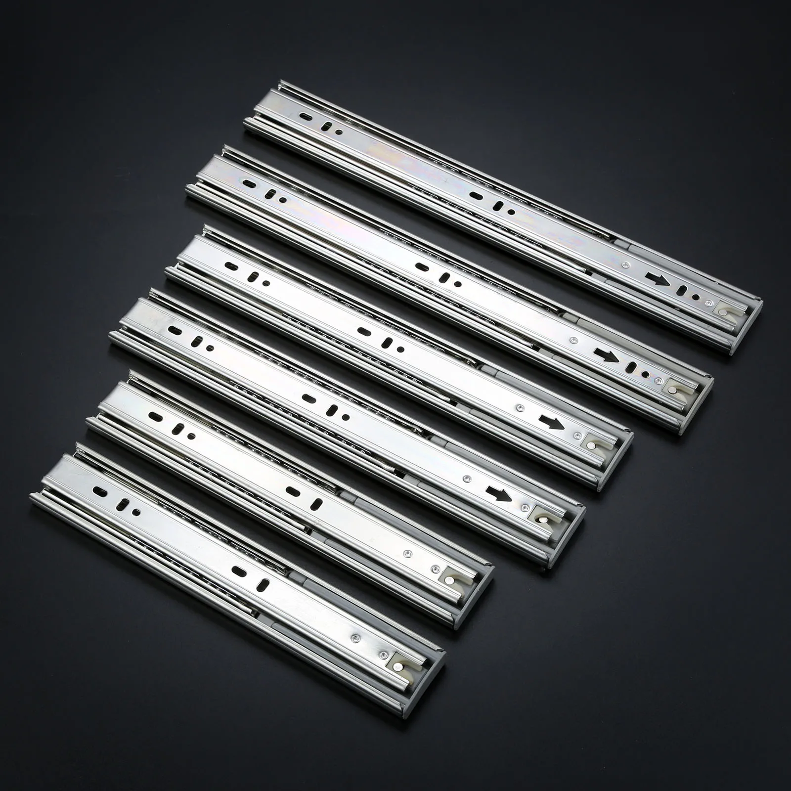

10 12 14inch Drawer Slide Three Rail Drawer Soft Close Drawer Track Rail Sliding Three-Section Cabinet Slides Furniture Hardware