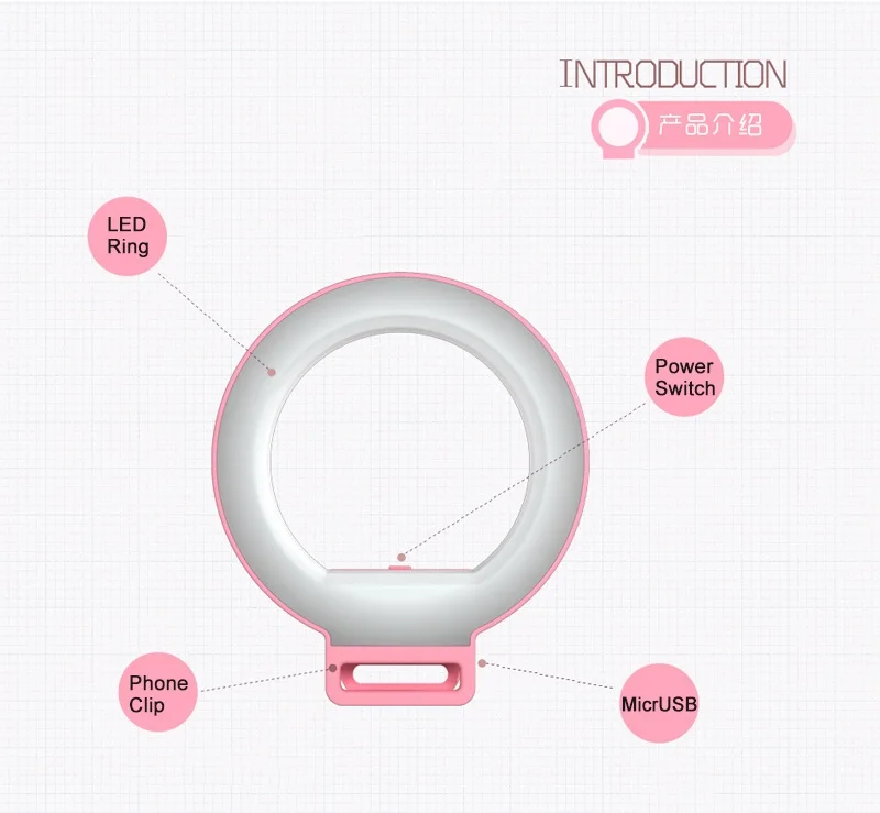 Мода затемнения смартфон СВЕТОДИОДНЫЙ Кольцо селфи светильник Ночная темнота улучшенное селфи фото для iPhone 7/6s/6/5 плюс samsung