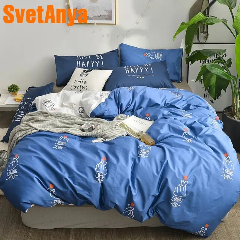

Svetanya 100 Cotton Bedding Set 4in1 Single Double size Linens