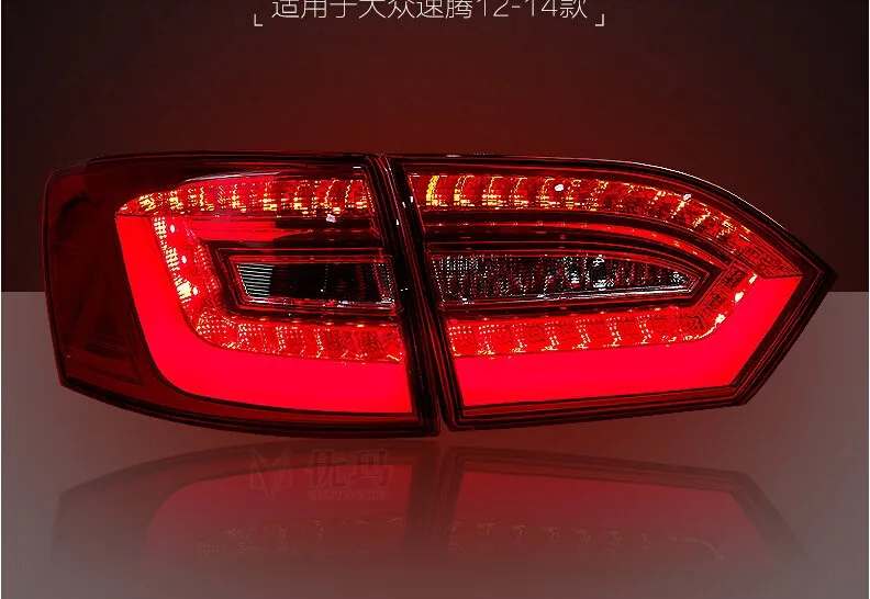 Стайлинга автомобилей задние фонари для VW Jetta 2011- светодиодные задние фонари задний багажник крышка лампы DRL+ сигнала+ тормоза+ обратный