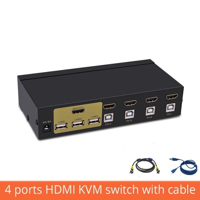 4 Ports hdmi kvm Switch USB automatic hd HDMI 4 into 1