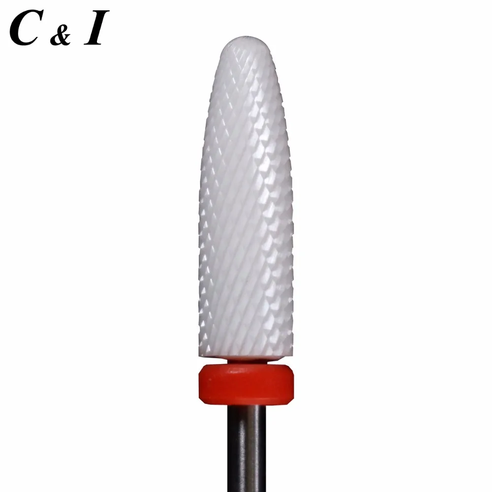 

Ceramic Long Flame Bit -Grit F -Ceramic Nail Drill Bit for Electric Nail Drill Machine -Nail Bit