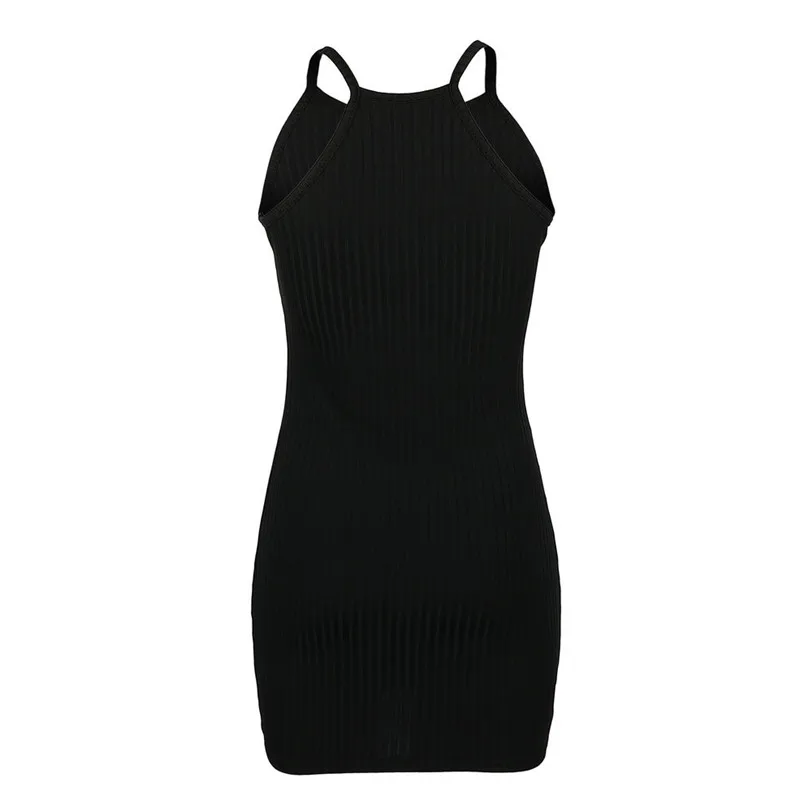 2018 Summer Dress Women Chic Bandage Dress Bodycon Robe Femme Sexy Mini Black Dress Sleeveless Casual Vestidos Wholesale noAR17 (1)