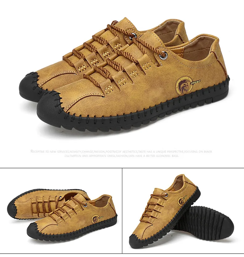 2019 New Fashion Leather Spring Casual Shoes Men's Shoes Handmade Vintage Loafers Men Flats Hot Sale Moccasins Sneakers Big Size HTB11xVgazvuK1Rjy0Faq6x2aVXaf - 2019 New Fashion Leather Spring Casual Shoes Men's Shoes Handmade Vintage Loafers Men Flats Hot Sale Moccasins Sneakers Big Size