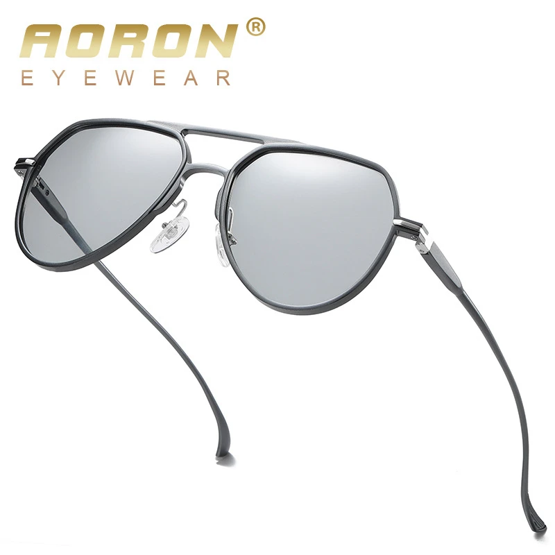 

Round Retro Aluminium Magnesium Polarized Photochromic Sunglasses Night Vision Sun Glasses Changing Chameleon Transition Lens