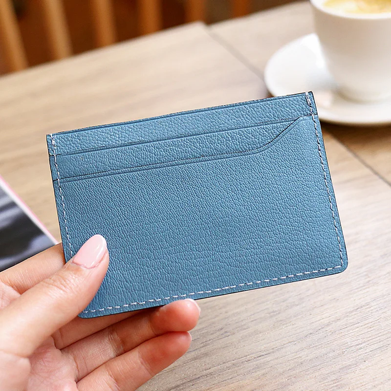 

credit card holder Unisex holder case minimalist wallet Genuine Leather Fashion card case Candy Color Luxury Design ID wallets