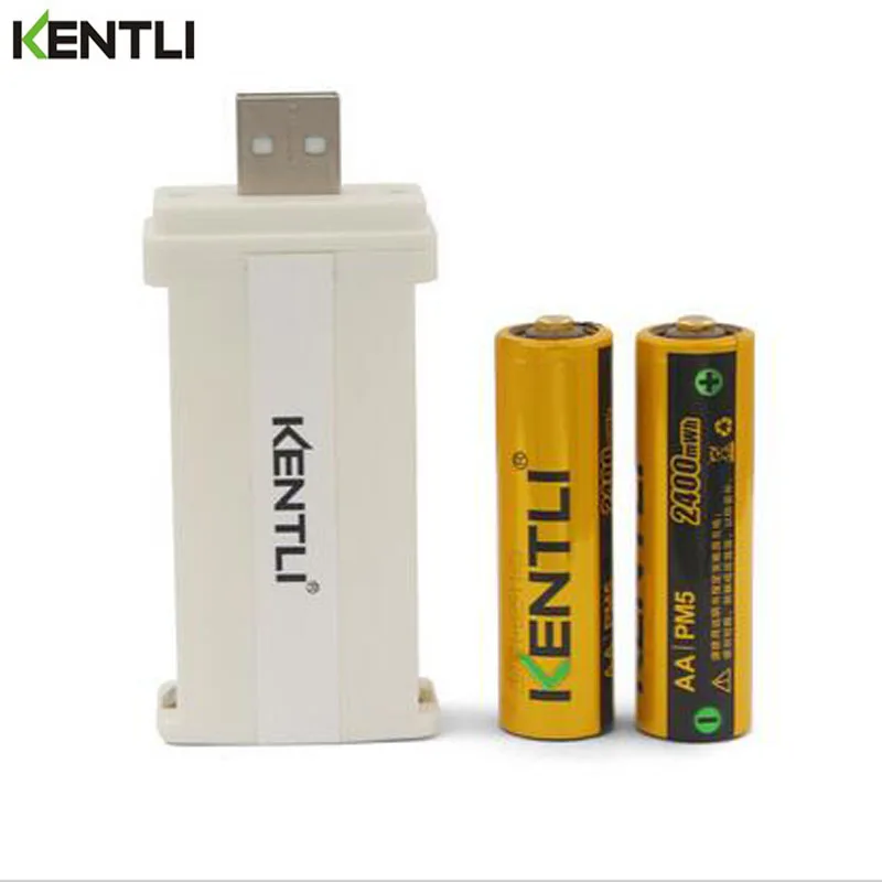 2pcs 1.5v 2400mwh Kentli Lithium Rechargeable Aa Lipolymer Liion
