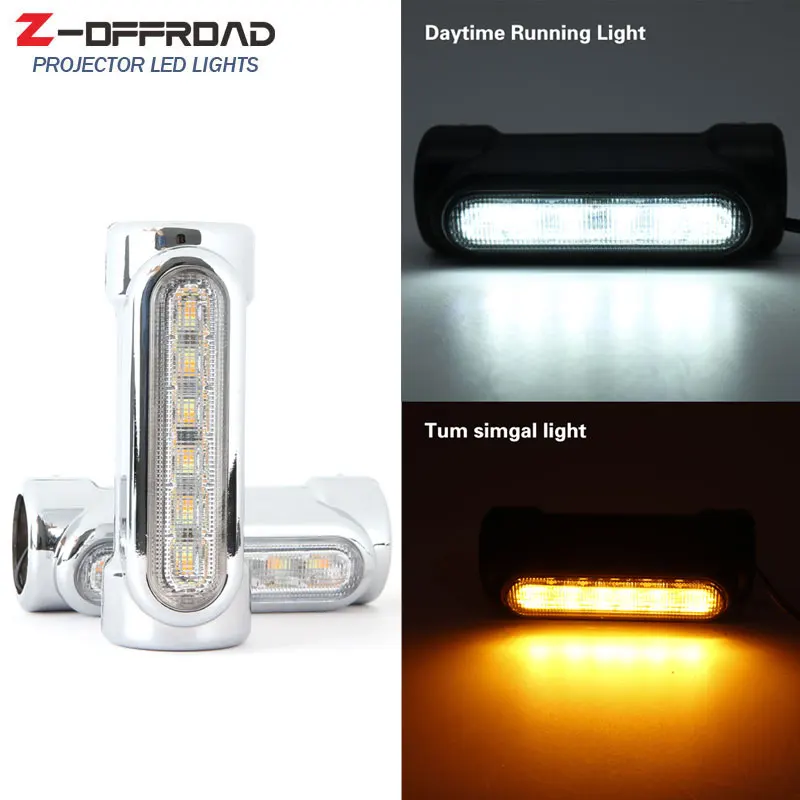 

Motorcycle Highway Bar Switchback LED Turn Signal Light White Amber For Crash Bars for Touring Models For victory