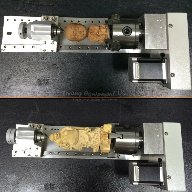 ЧПУ мини токарный станок направляющая 4-я ось вращения 4 кулачковый патрон 57 3A 1,8 градусов Расширенный двухфазный шаговый двигатель