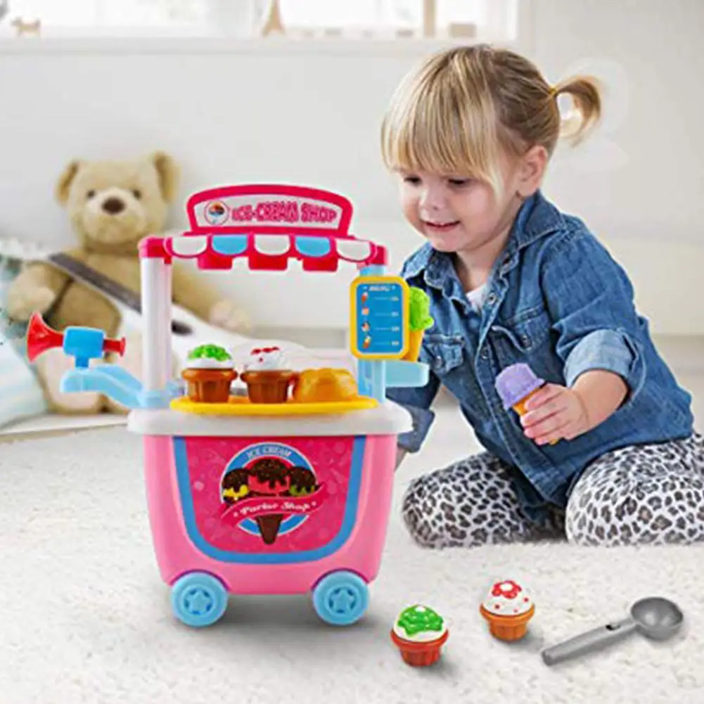 31 шт. тележка с мороженым ролевые игры игрушки для детей ясельного возраста без цветной коробки