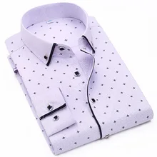 Мужской Сельма fit с цветочным принтом платье с длинными рукавами рубашки Повседневное белая рубашка для Для мужчин 5 цветов мужские рубашки