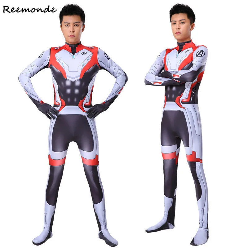 Avengers Endgame Jumpsuits Full Body Costume Captain America Adult Zipper Bodysuit One-piece Super Hero Costume For Men Kids Boy Avengers Endgame Jumpsuits Full Body Costume Captain America Adult Zipper Bodysuit One-piece Super Hero Costume For Men Kids Boy