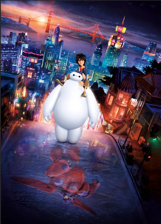 

5x7FT Big Hero 6 Hiro Hamada White Baymax San Fransokyo Night Custom Photo Studio Backdrop Background Banner Vinyl 220cm x 150cm