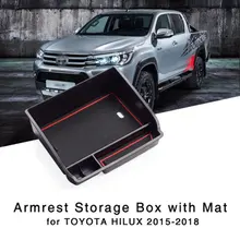 Caixa de Armazenamento De braço para Toyota Hilux 2015 2016 2017 2018 Bandeja de Console Central