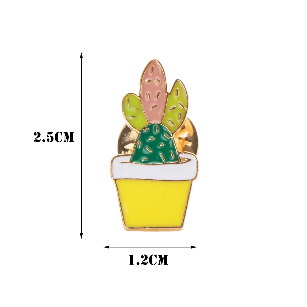 1 шт. очаровательный воротник булавка значок корсаж мультфильм растение брошь кактус булавки ювелирные изделия - Цвет: 7