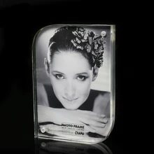 7inch Clear double sided acrylic photo frame with magnets portrait picture show stand promotion