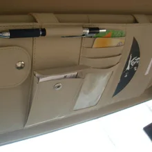 Автомобильный солнцезащитный щиток для салона Многофункциональная Кожаная доска клип CD сумки для DVD Автомобильная папка для дисков карманная Автомобильная укладка