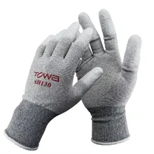 Totoбольшого shsh130 антистатианти анти-статические перчатки с ооооооооооооооооплетка пальцев дышащие нейлоновые защитные перчатки