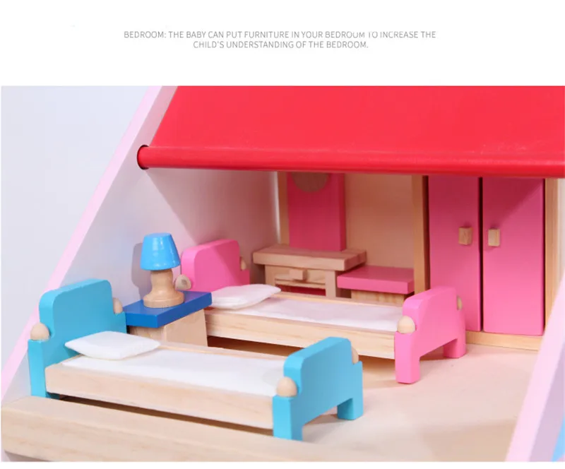 DIY кукольный домик с миниатюрная мебель Наборы Для Куклы kawaii собраны деревянный кукольный игра понарошку в дом игры головоломки игрушки для детей, подарки